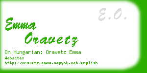 emma oravetz business card